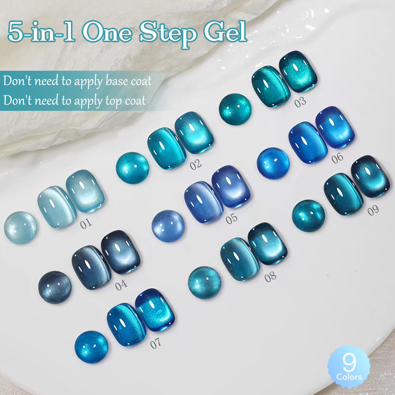 Nail Art Ice Blue - 1 unidad SHAKA Esmalte de Uñas