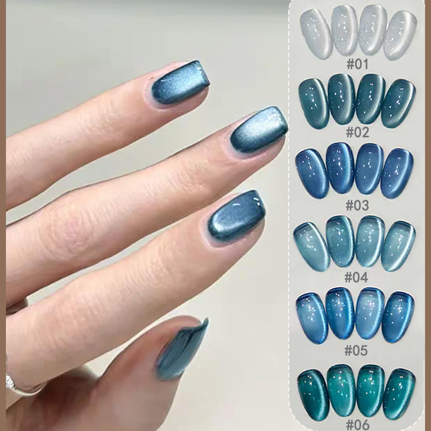 Nail Art Ice Blue - 1 pieza de esmalte de uñas