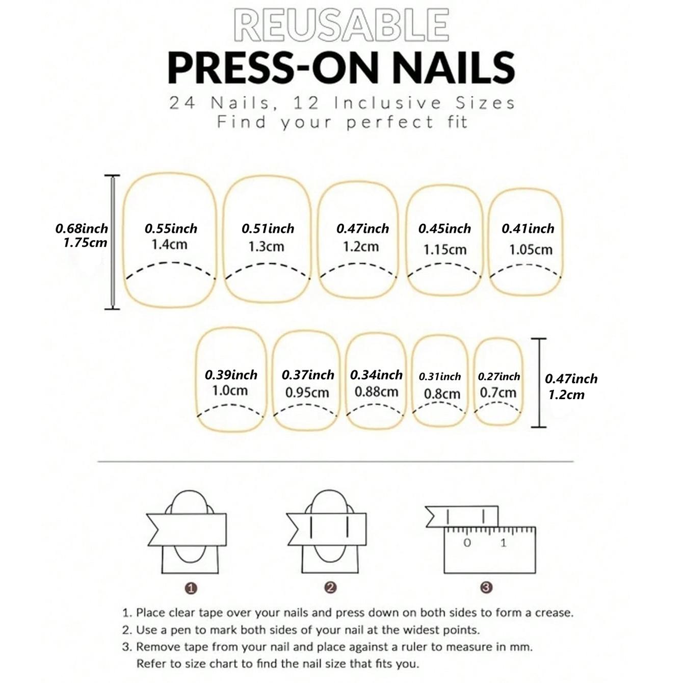 Juego de uñas postizas de cobe - Nail Art France reseña y precio
