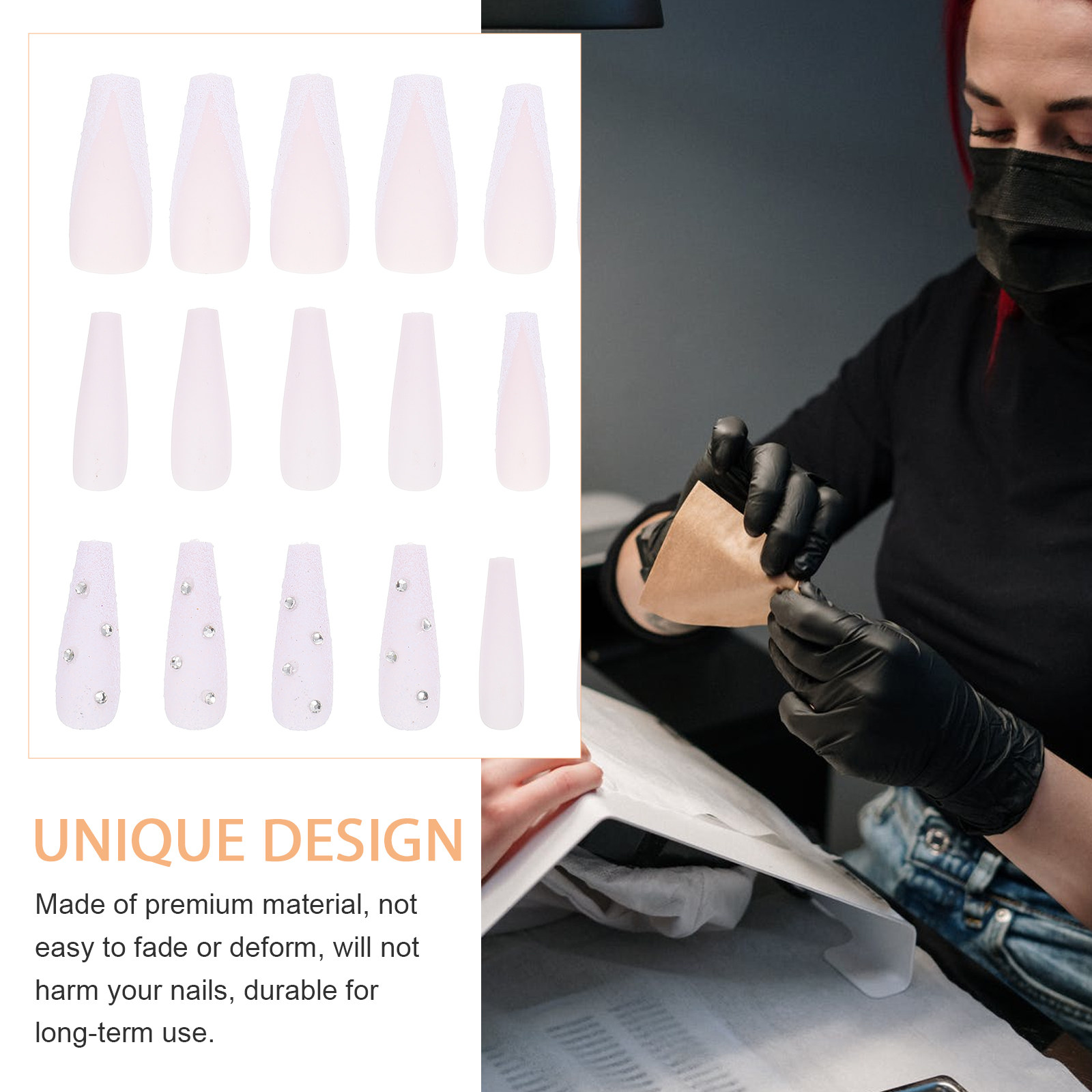 48 Uñas Postizas de Cobertura  - Nail Art France reseña y precio
