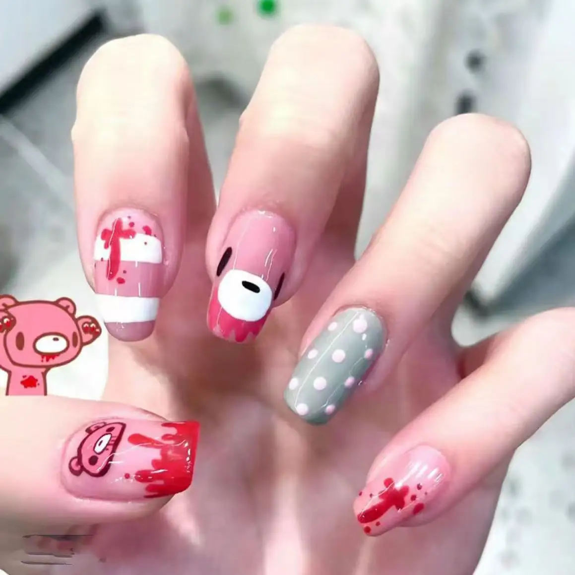 Uñas postizas con diseño de os - Nail Art Motif reseña y precio