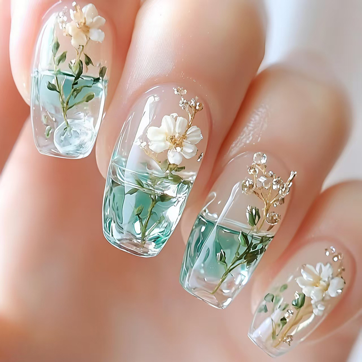 Uñas postizas medianas para mu - Nail Art Y2K reseña y precio