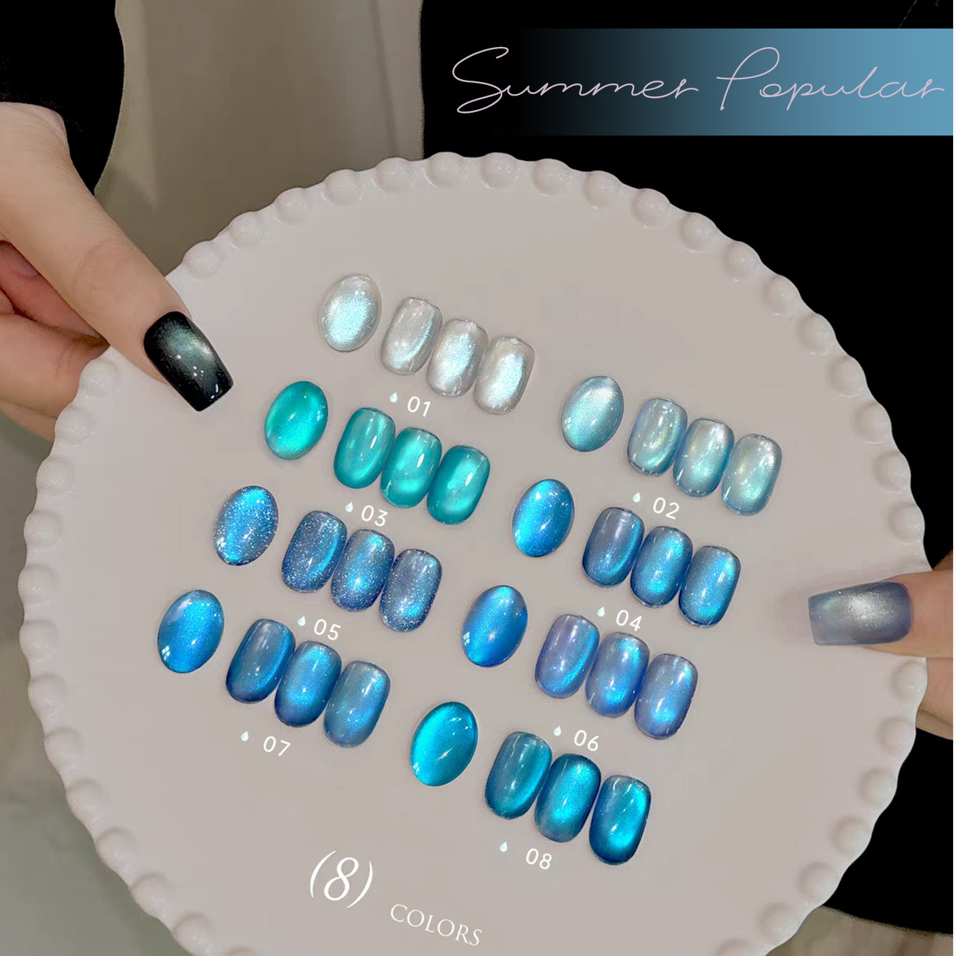 SHAKA 1-8 piezas Popular de Ve - Nail Art Ice Blue reseña y precio