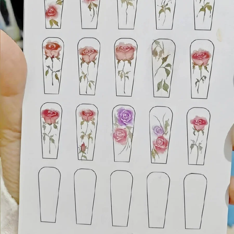 Papel de práctica de flores de - Nail Art France reseña y precio